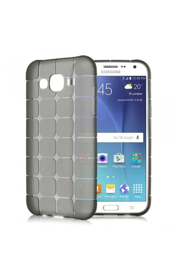 FitCase Samsung Galaxy J2 (J200) Plaid Silikon Arka Kapak Siyah…