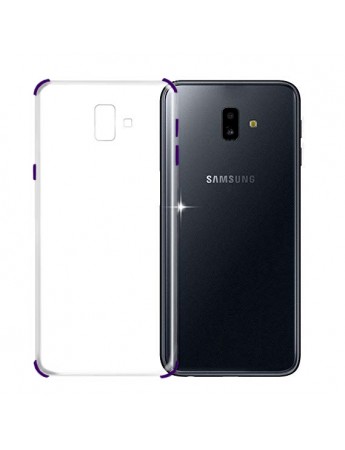 FitCase Samsung J6 (J600) Anti Shock Darbe Koruyucu Silikon Arka Kapak Mor