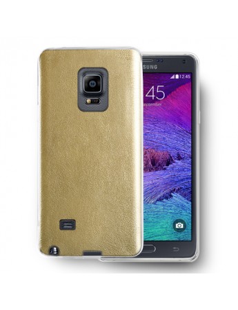 FitCase Samsung Note EDGE (N915) Kılıf Deri Dokulu Arka Kılıf Gold