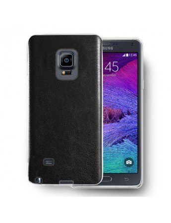 FitCase Samsung Note EDGE (N915) Kılıf Deri Dokulu Arka Kılıf Siyah