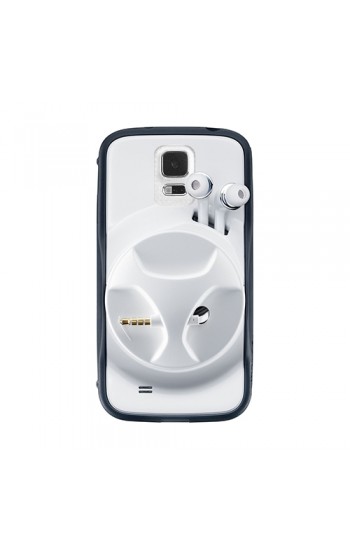 FitCase Samsung S5 (G900) Kulaklık Makaralı Arka Kapak Beyaz…