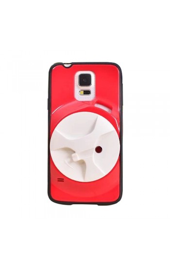 FitCase Samsung S5 (G900) Kulaklık Makaralı Arka Kapak Kırmızı…