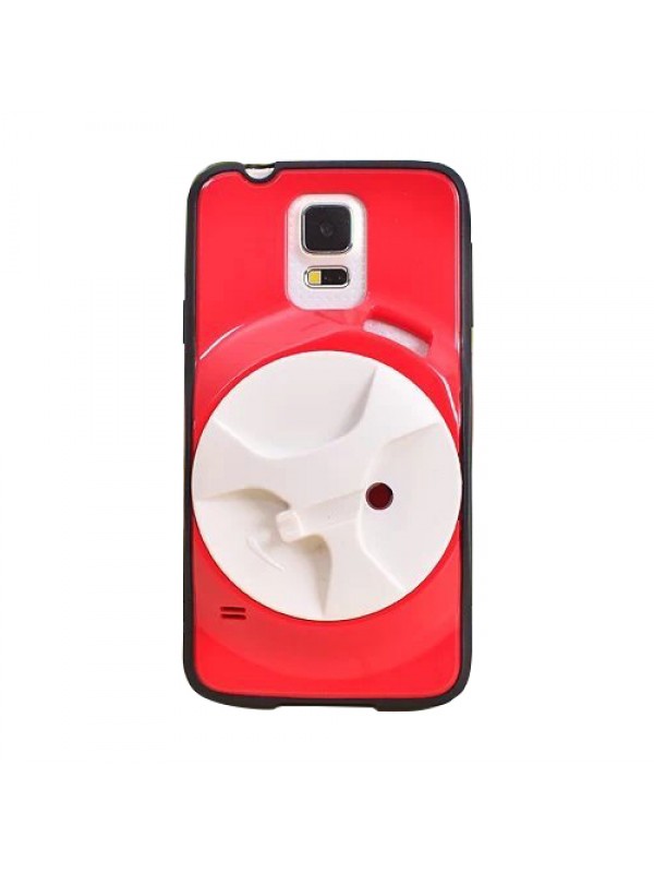 FitCase Samsung S5 (G900) Kulaklık Makaralı Arka Kapak Kırmız…