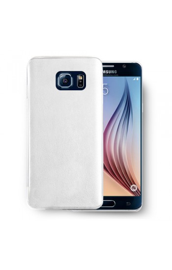 FitCase Samsung S6 (G920) Kılıf Deri Dokulu Arka Kapak Beyaz…