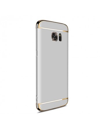 FitCase Samsung S7 EDGE (G935) Golden Frame Arka Kapak Gri
