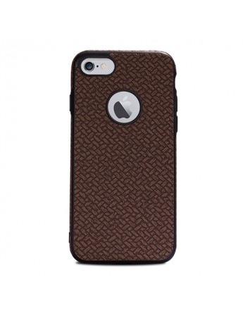 FitCase Wicker Style iPhone 7-8 Silikon Arka Kapak Kahverengi