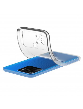 FitCase Xiaomi Redmi 10C / Poco C40 Kılıf Kamera Korumalı Silikon Şeffaf Arka Kapak