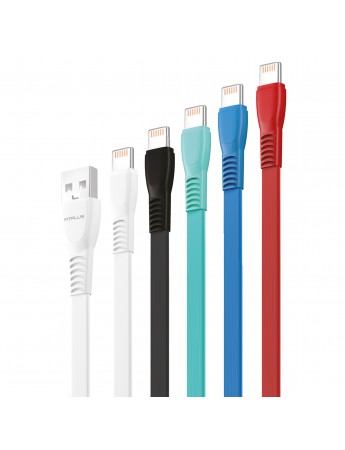 FitPlus Flat FS-402 Lightning Data/Şarj Kablosu 2.4A 1mt