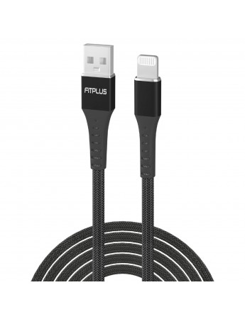 FitPlus Strong ST-112 Lightning Data/Şarj Kablosu 3A 1mt Örgü - Siyah