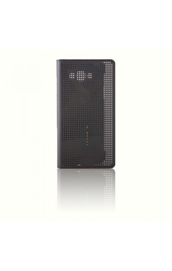 Galaxy E7 (E700) Dot View Yan Kapaklı Uyku Modlu Kılıf Gri…