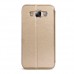 Samsung Galaxy E7 Yan Kapaklı Kılıf Gold
