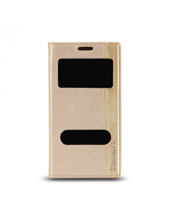 General Mobile Discovery 2 Gizli Mıknatıslı Pencereli Magnum Kılıf Gold