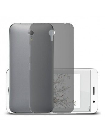 General Mobile Discovery One 4G Kılıf Soft Silikon Şeffaf-Siyah Arka Kapak