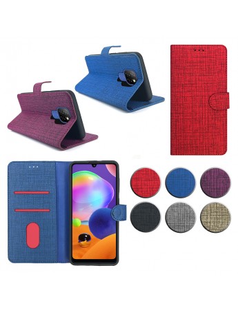 General Mobile GM 20 Kılıf FitCase Fabric Kapaklı Cüzdanlı