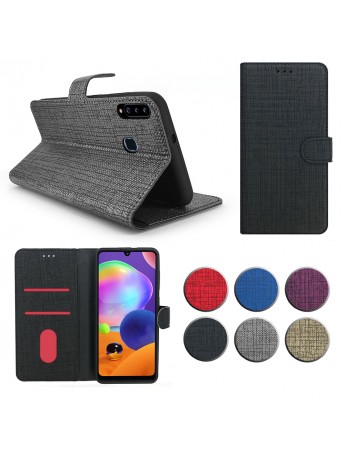 General Mobile GM 20 Pro Kılıf FitCase Fabric Kapaklı Cüzdanlı