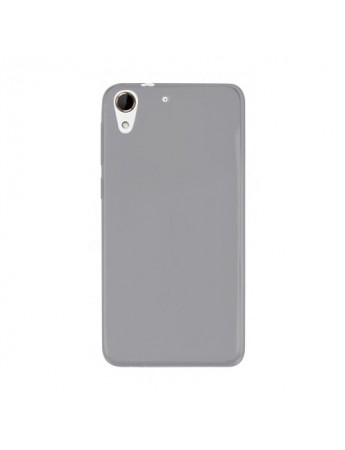 HTC Desire 728 Kılıf Soft Silikon Şeffaf-Siyah Arka Kapak