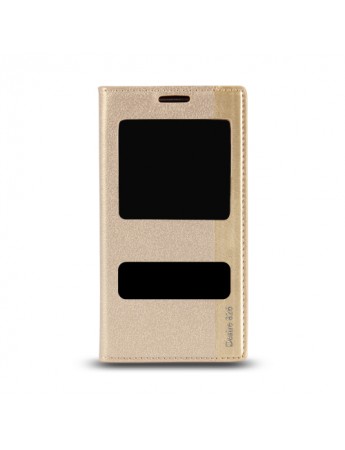 HTC Desire 826 Gizli Mıknatıslı Pencereli Magnum Kılıf Gold