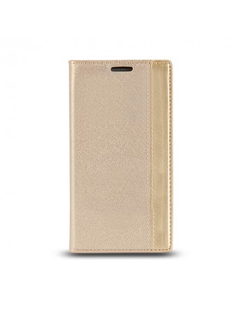 HTC One E8 Gizli Mıknatıslı Premium Magnum Kılıf Gold