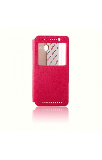 HTC One E8 Yan Kapaklı Standlı Kılıf Kırmızı…