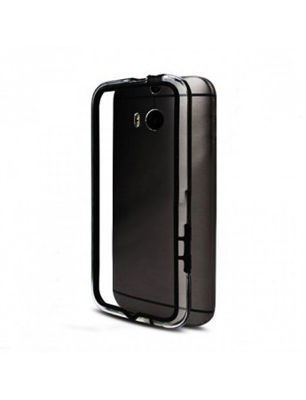 HTC One M8 Bumper Çerçeve Kılıf Siyah