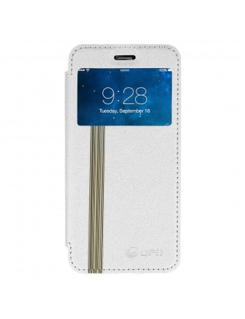 HTC One M8 Yan Kapaklı Standlı UFO Kılıf Beyaz