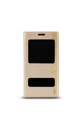 HTC One M9 Gizli Mıknatıslı Pencereli Magnum Kılıf Gold…