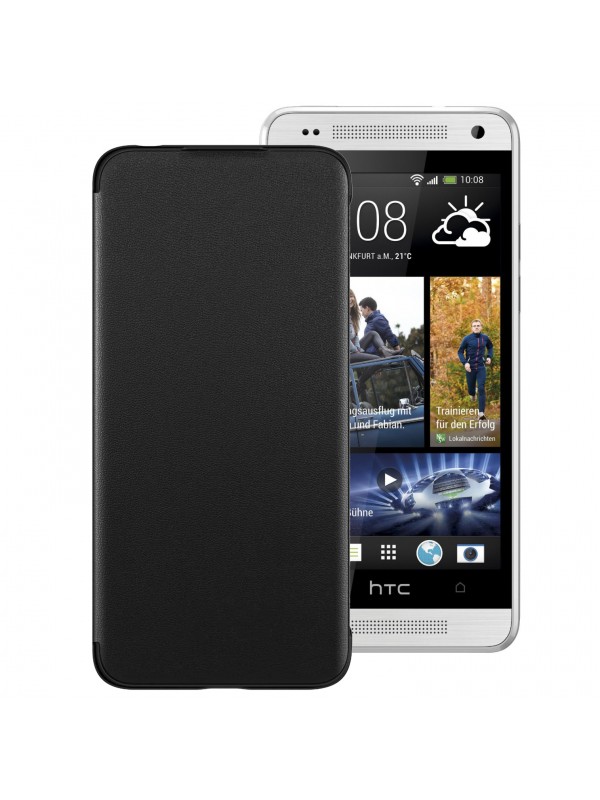 HTC One Mini M4 Flip Case Kılıf Siyah