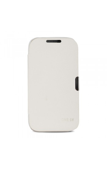 HTC One SV Mıknatıslı Flip Case Kılıf Beyaz…