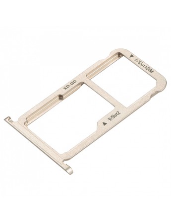Huawei GR5 2017 / Mate 9 Lite / Honor 6X Sim ve Hafıza Kart Yuvası Sim Kızağı - Gold