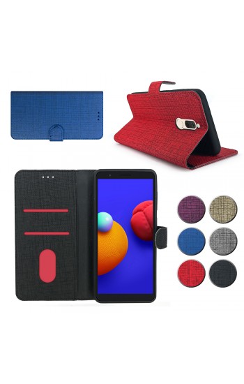 Huawei Mate 10 Lite Kılıf FitCase Fabric Kapaklı Cüzdanlı…
