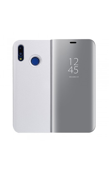 Huawei P20 Lite Clear View Flip Cover Standlı Kılıf Silver…