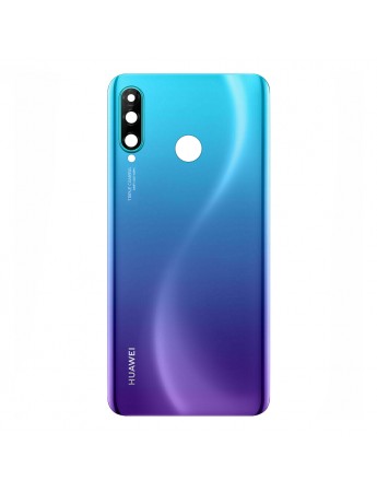 Huawei P30 Lite 24MP Arka Kapak Batarya Pil Kapağı Lensli - Mavi