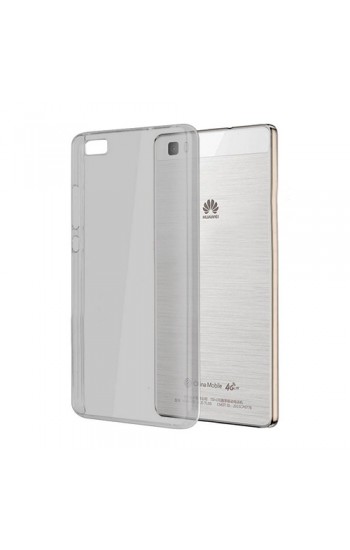 Huawei P8 Kılıf Soft Silikon Şeffaf-Siyah Arka Kapak…