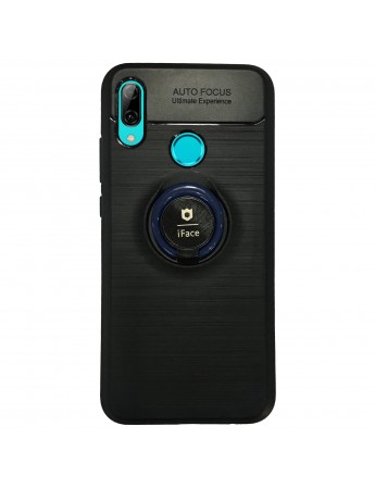 Huawei Y7 2019 - New iFace Yüzük Tutuculu Arka Kapak Halka-Lacivert
