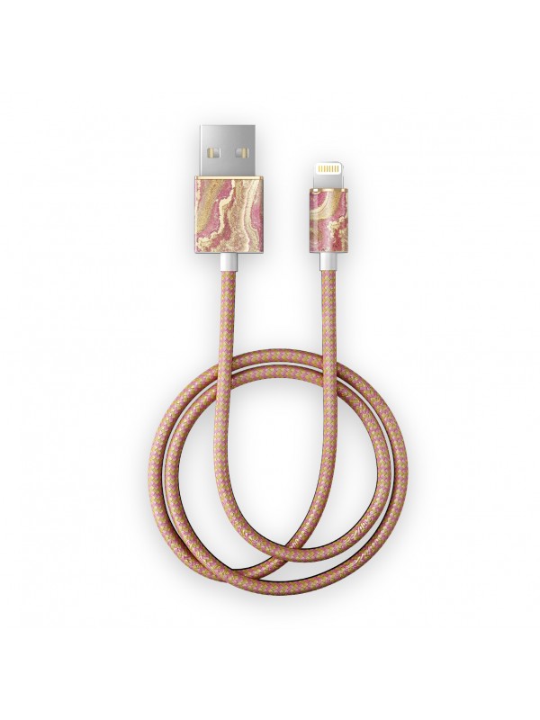 iDeal of Sweden Golden Blush Marble MFI iPhone Lightning Kablo 1mt Pem…