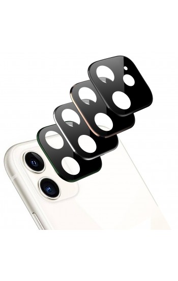 iPhone 11 Kamera Lens Koruyucu Metal Kenarlı Cam…