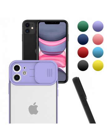 iPhone 11 Kılıf Kamera Koruma Kapaklı Platin Matte Silikon Arka Kapak