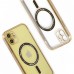 iPhone 11 Kılıf Magsafe Özellikli Gold Seri Lazer Silikon Kapak
