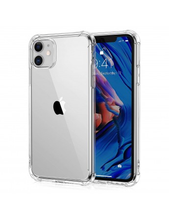 iPhone 11 Kılıf Round Seri Köşe Korumalı Şeffaf Silikon Kapak