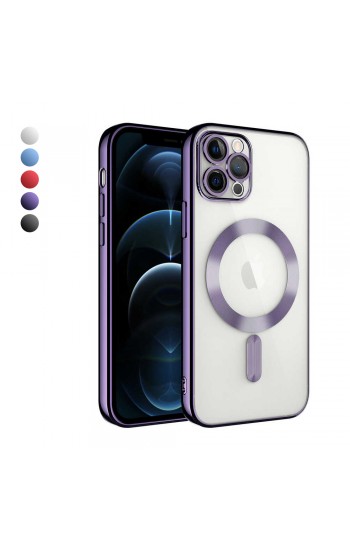 iPhone 11 Pro Kılıf Magsafe Özellikli Metal Lazer Silikon Kapak FC2855…
