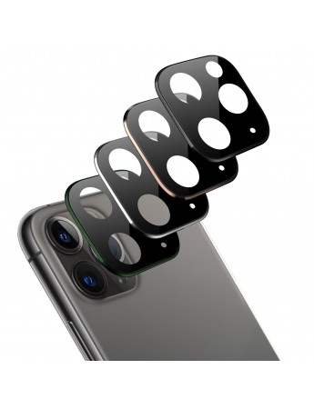 iPhone 11 PRO MAX Kamera Lens Koruyucu Metal Kenarlı Cam