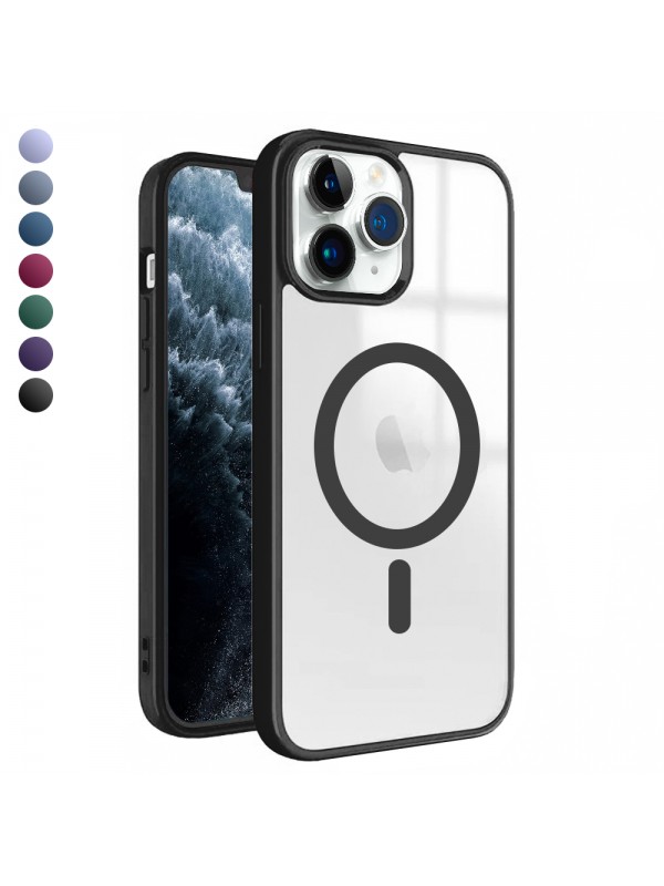 iPhone 11 Pro Max Magsafe Özellikli Renkli Clear Case Kapak