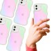 iPhone 12 Kılıf Occo Seri Hologramlı Taşlı Şeffaf Silikon Kapak