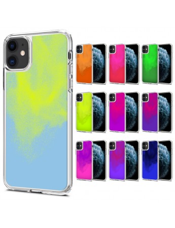 iPhone 12 Mini Kılıf Neon Likit Silikon Arka Kapak