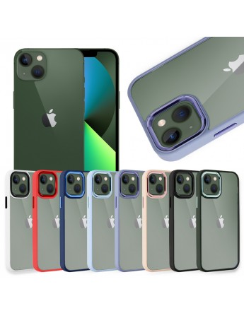 iPhone 13 Kılıf Luna Lens Kamera Çerçeveli Silikon Kapak