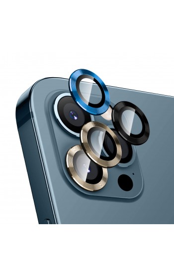 iPhone 13 Pro / 13 Pro Max Kamera Lens Koruyucu Cam Metal Kenarlı 3lü Se…
