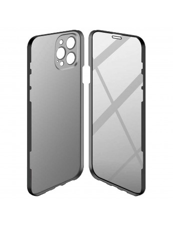 iPhone 13 Pro Kılıf 360 Koruma Ön+Arka Ekran Koruyuculu Ultra İnce - Siyah