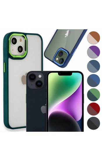 iPhone 14 Kılıf Luna Lens Kamera Çerçeveli Silikon Kapak…