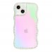 iPhone 14 Kılıf Occo Seri Hologramlı Taşlı Şeffaf Silikon Kapak