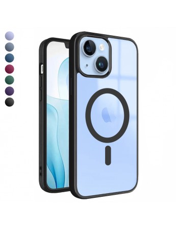 iPhone 14 Plus Magsafe Özellikli Renkli Clear Case Kapak
